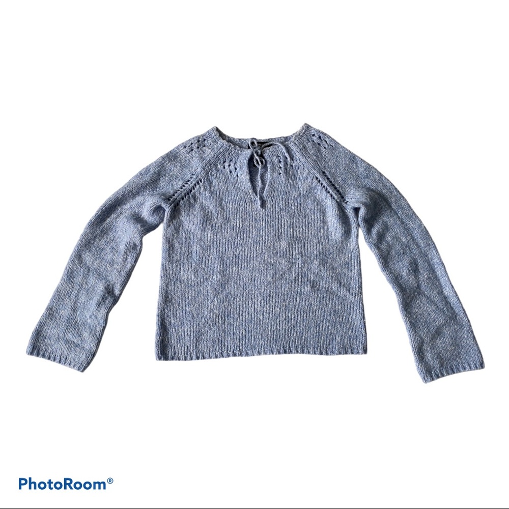 Express Medium Blue Wool Sweater - image 2